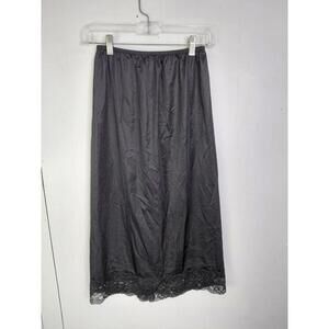 Sears Slip Skirt Womens Small Lace Hem Lightweight Feminine Dark Coquette